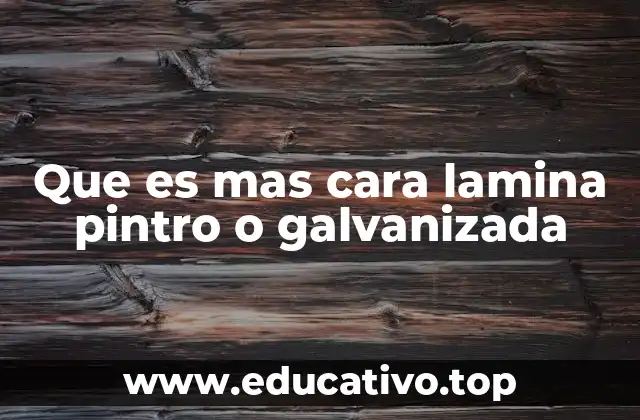 Que es mas cara lamina pintro o galvanizada