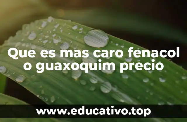 Que es mas caro fenacol o guaxoquim precio