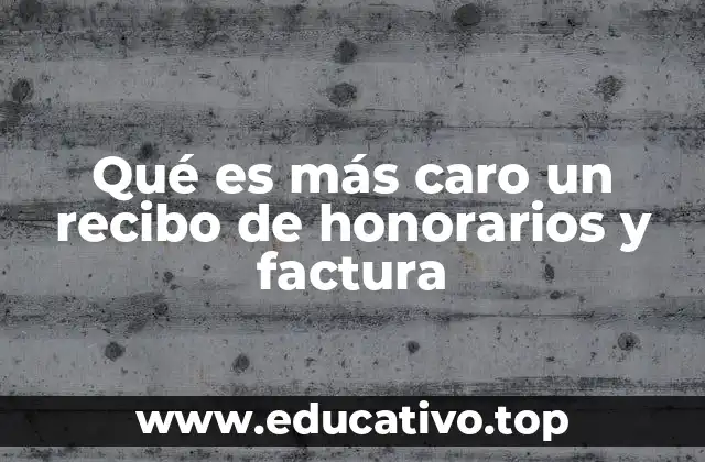 Diferencias entre un recibo de honorarios y una factura
