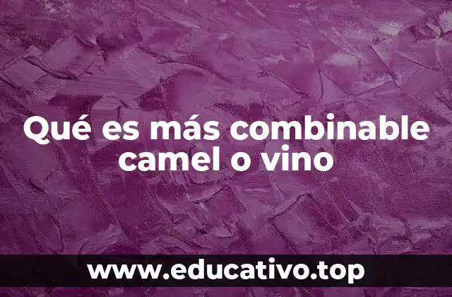 Qué es más combinable camel o vino