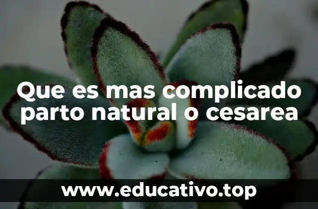 Que es mas complicado parto natural o cesarea