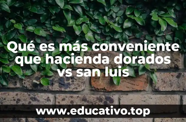 Factores clave a considerar al elegir entre Hacienda Dorados y San Luis