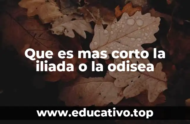 Que es mas corto la iliada o la odisea
