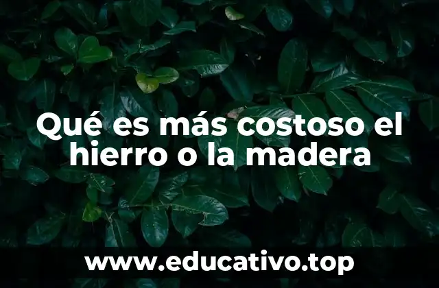 Qué es más costoso el hierro o la madera