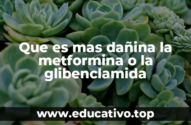 Que es mas dañina la metformina o la glibenclamida