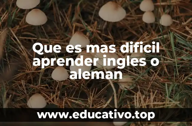 Que es mas dificil aprender ingles o aleman