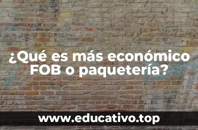 ¿Qué es más económico FOB o paquetería?