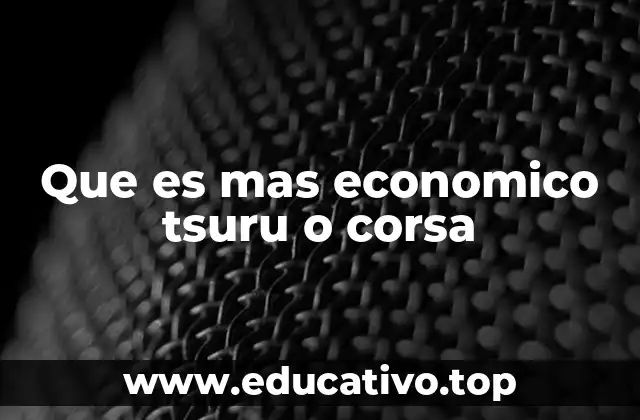 Que es mas economico tsuru o corsa