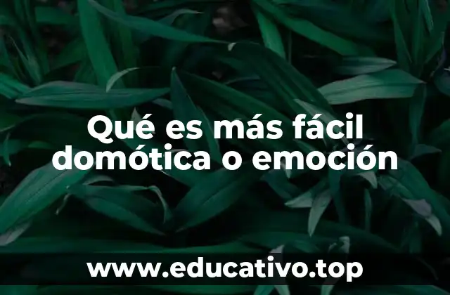 Qué es más fácil domótica o emoción