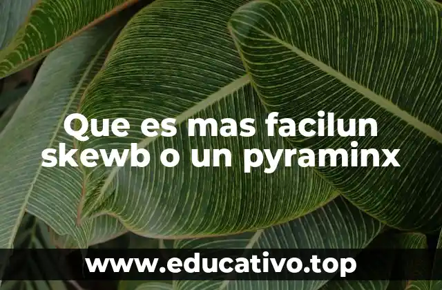 Que es mas facilun skewb o un pyraminx