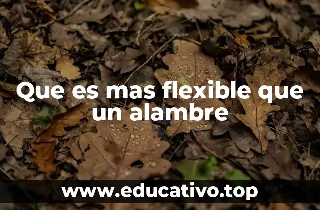 Que es mas flexible que un alambre
