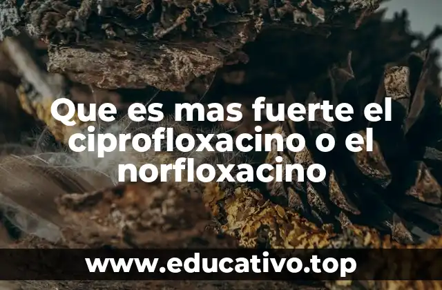 Que es mas fuerte el ciprofloxacino o el norfloxacino