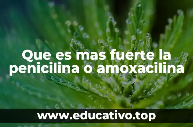 Que es mas fuerte la penicilina o amoxacilina
