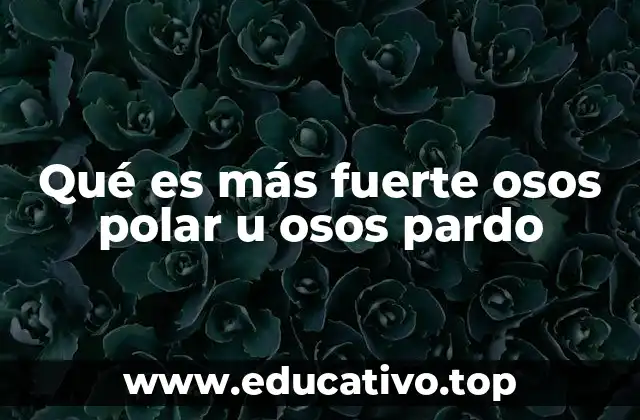 Qué es más fuerte osos polar u osos pardo