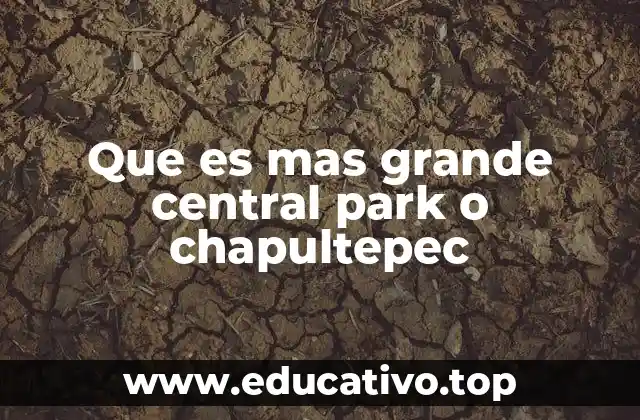 Que es mas grande central park o chapultepec