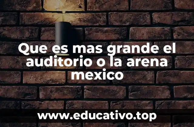 Que es mas grande el auditorio o la arena mexico