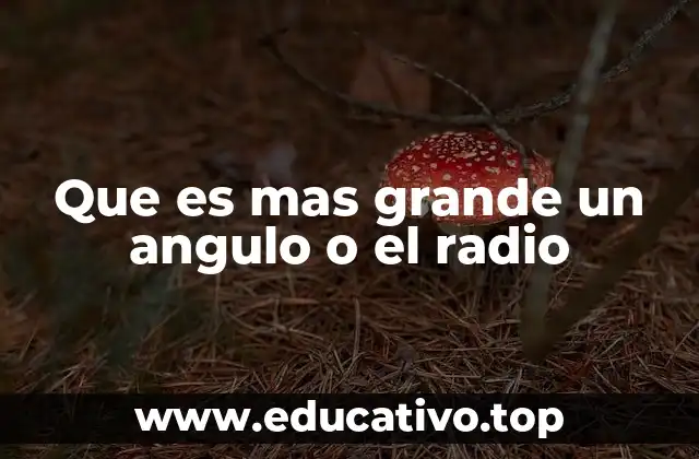 Que es mas grande un angulo o el radio