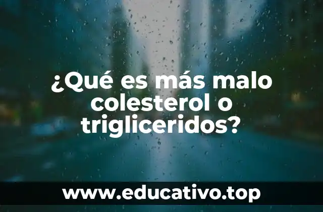 ¿Qué es más malo colesterol o trigliceridos?