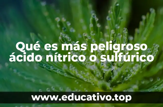 Qué es más peligroso ácido nítrico o sulfúrico