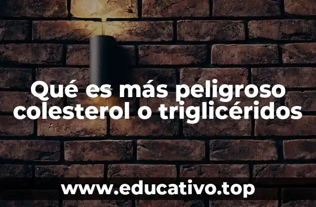 Qué es más peligroso colesterol o triglicéridos