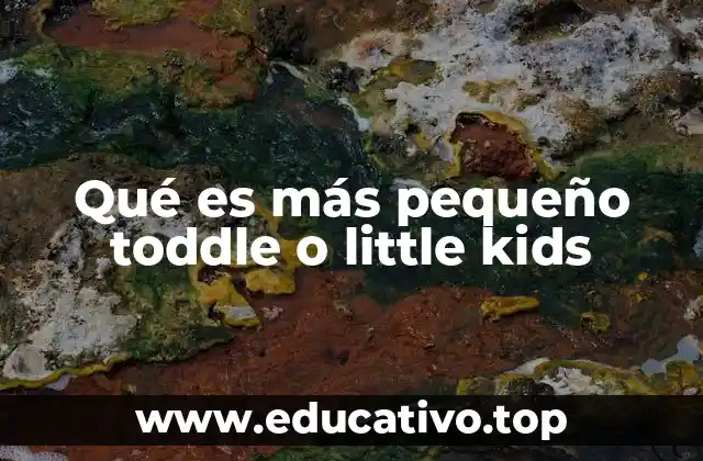 Qué es más pequeño toddle o little kids