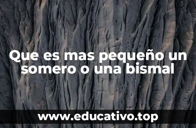 Que es mas pequeño un somero o una bismal