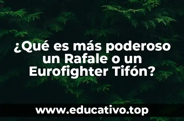 ¿Qué es más poderoso un Rafale o un Eurofighter Tifón?