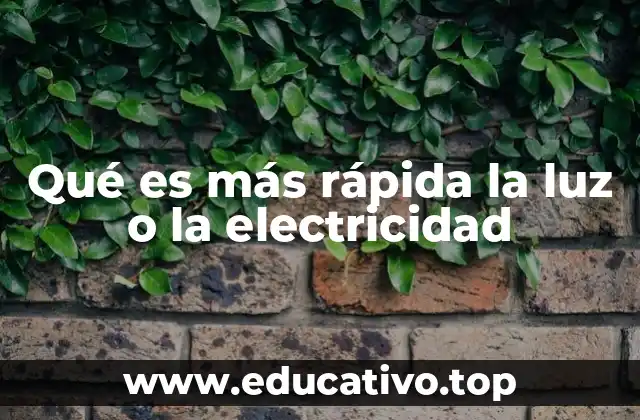 Qué es más rápida la luz o la electricidad