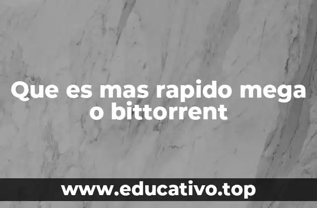 Que es mas rapido mega o bittorrent