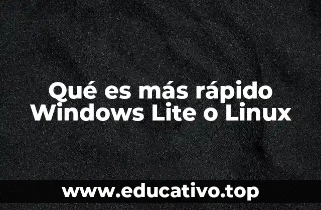 Qué es más rápido Windows Lite o Linux