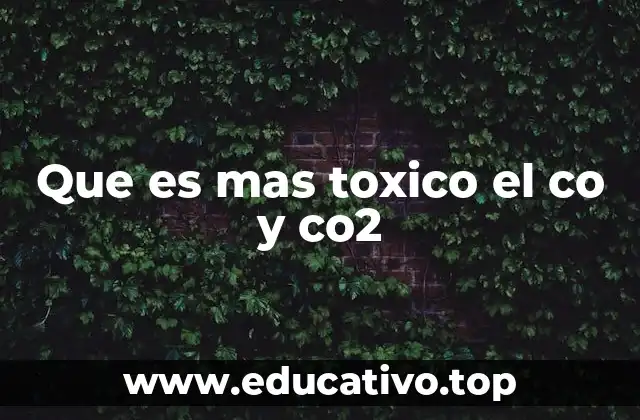 Que es mas toxico el co y co2