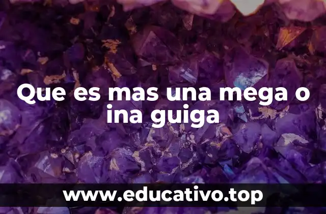 Que es mas una mega o ina guiga