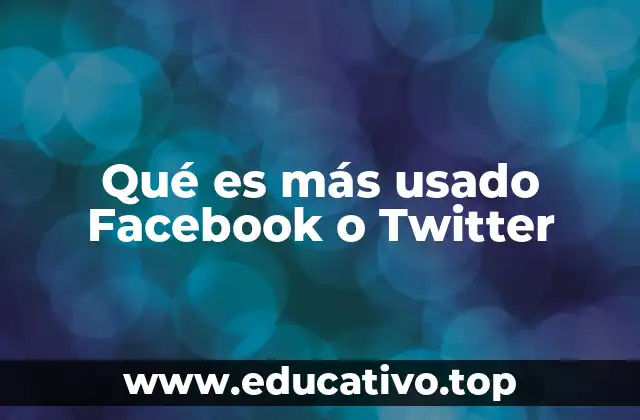 Qué es más usado Facebook o Twitter