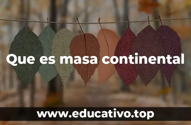 Que es masa continental