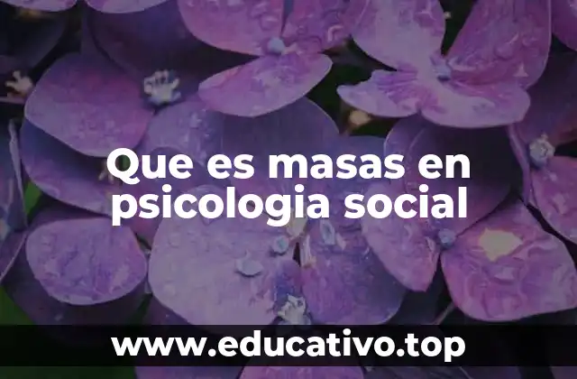 Que es masas en psicologia social