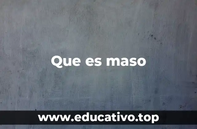 Que es maso
