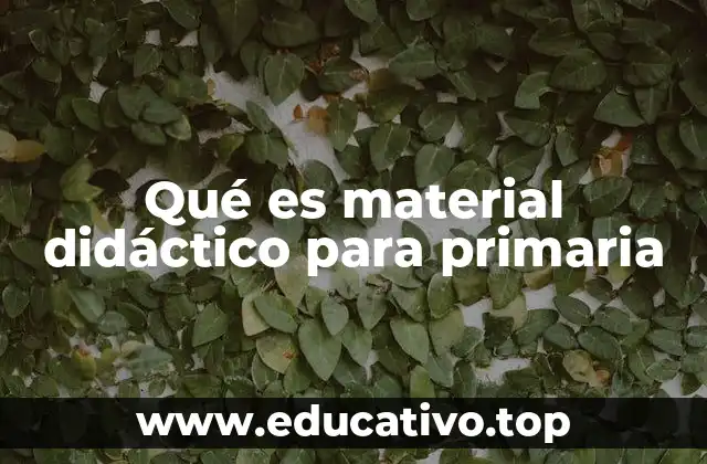 Qué es material didáctico para primaria