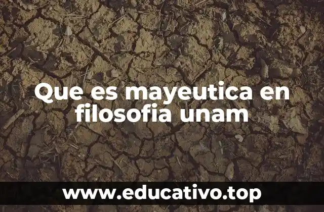 Que es mayeutica en filosofia unam