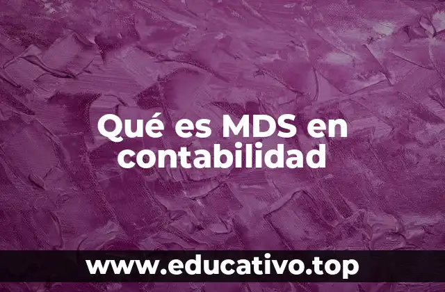 Qué es MDS en contabilidad