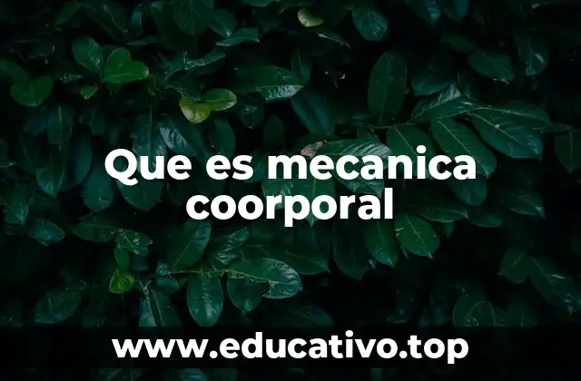 Que es mecanica coorporal