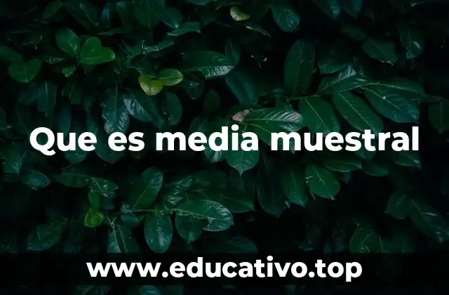 Que es media muestral