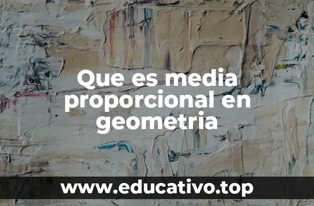 Que es media proporcional en geometria