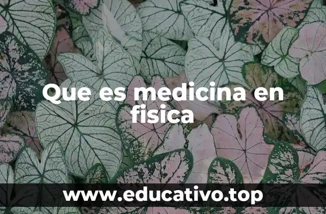 Que es medicina en fisica