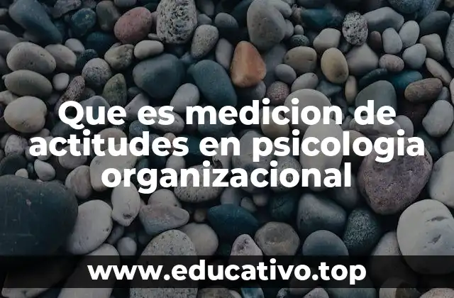 Que es medicion de actitudes en psicologia organizacional