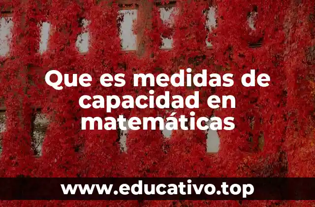 Que es medidas de capacidad en matemáticas