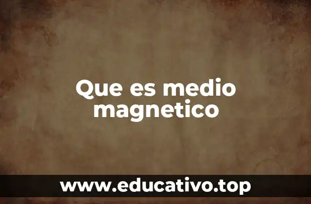 Que es medio magnetico