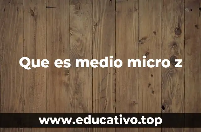 Que es medio micro z