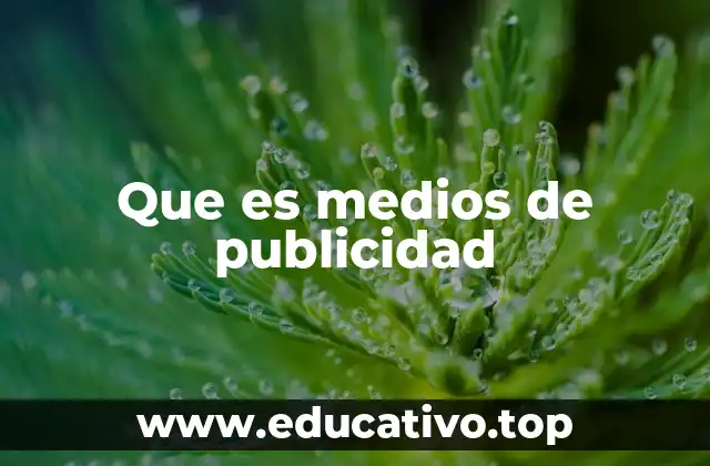 Que es medios de publicidad