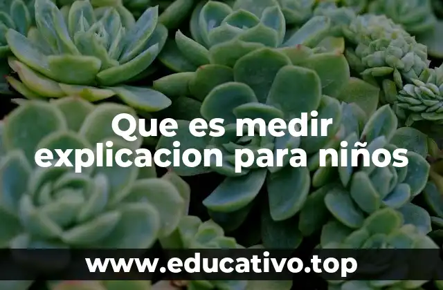 Que es medir explicacion para niños