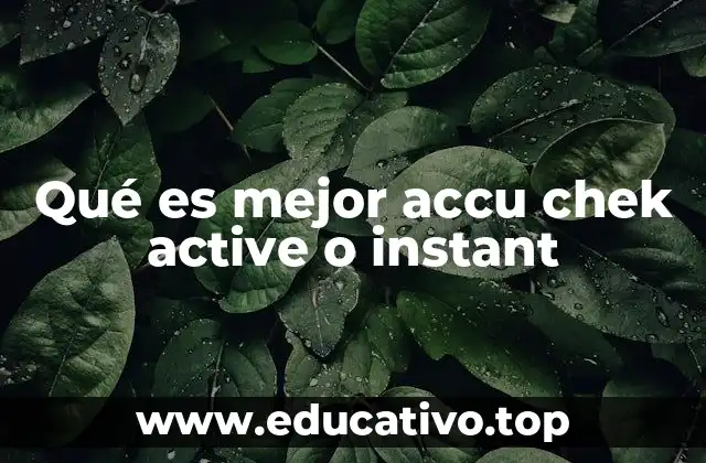 Qué es mejor accu chek active o instant